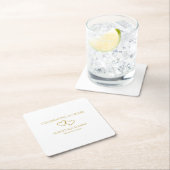 Gepersonaliseerde Elegant Modern 50ste Jubileum Pa Kartonnen Onderzetters (Insitu)