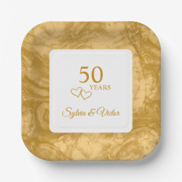 Gepersonaliseerde Elegant Modern 50ste Jubileum Pa Papieren Bordje