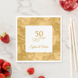 Gepersonaliseerde Elegant Modern 50ste Jubileum Pa Servet