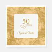 Gepersonaliseerde Elegant Modern 50ste Jubileum Pa Servet (Voorkant)