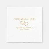 Gepersonaliseerde Elegant Modern 50ste Jubileum Pa Servet (Voorkant)
