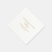 Gepersonaliseerde Elegant Modern 50ste Jubileum Pa Servet (Hoek)