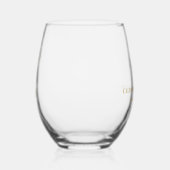 Gepersonaliseerde Elegant Modern 50ste Jubileum Pa Wijnglas Zonder Voet (Links)