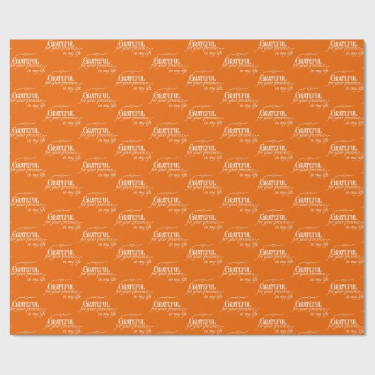 Gepersonaliseerde Elegant Modern Dankbaar Wit, Sin Cadeaupapier (Vlak)