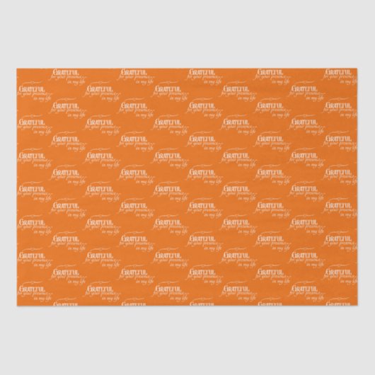 Gepersonaliseerde Elegant Modern Dankbaar Wit, Sin Tissuepapier (Voorkant)