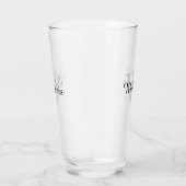 Gepersonaliseerde Elegant Monogram Initiaal Naam P Glas (Rechts)