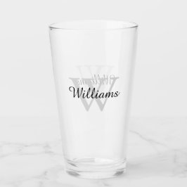 Gepersonaliseerde Elegant Monogram Initiaal Naam P Glas