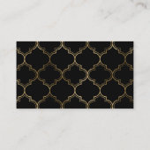 Gepersonaliseerde Elegant Oosterse Chique Zwart en Visitekaartje (Achterkant)