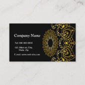 Gepersonaliseerde Elegant Oosterse Chique Zwart en Visitekaartje (Voorkant)