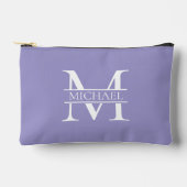 Gepersonaliseerde Elegant Paarse Monogram en Naam Etui (Voorkant)