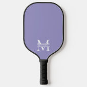 Gepersonaliseerde Elegant Paarse Monogram en Naam Pickleball Paddle (Voorkant)