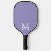 Gepersonaliseerde Elegant Paarse Monogram en Naam Pickleball Paddle (Achterkant)