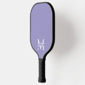 Gepersonaliseerde Elegant Paarse Monogram en Naam Pickleball Paddle (Links)