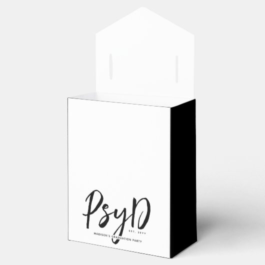 Gepersonaliseerde Elegant PsyD Doctor in de Psycho Bedankdoosjes (Geopend)