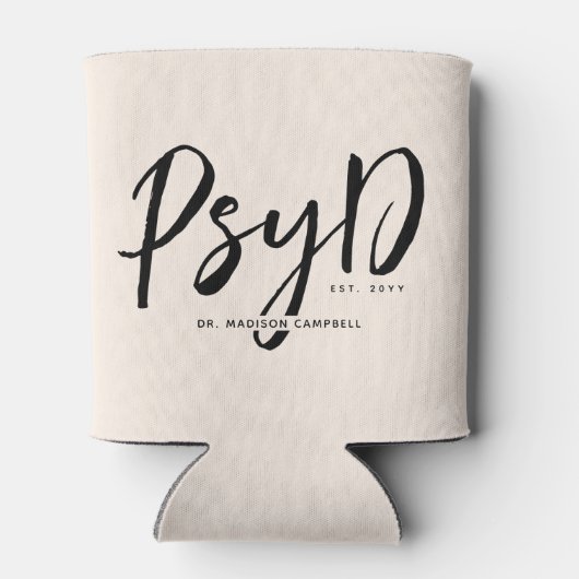 Gepersonaliseerde Elegant PsyD Doctor in de Psycho Blikjeskoeler (Achterkant)