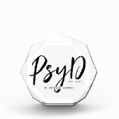 Gepersonaliseerde Elegant PsyD Doctor in de Psycho Fotoblokken (Voorkant)