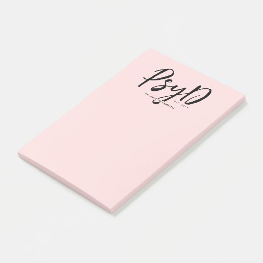 Gepersonaliseerde Elegant PsyD Doctor in de Psycho Post-it® Notes (Schuin)