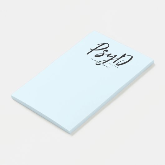Gepersonaliseerde Elegant PsyD Doctor in de Psycho Post-it® Notes (Schuin)