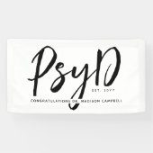 Gepersonaliseerde Elegant PsyD Doctor in de Psycho Spandoek (Horizontaal)