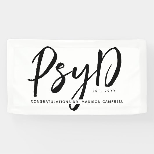 Gepersonaliseerde Elegant PsyD Doctor in de Psycho Spandoek