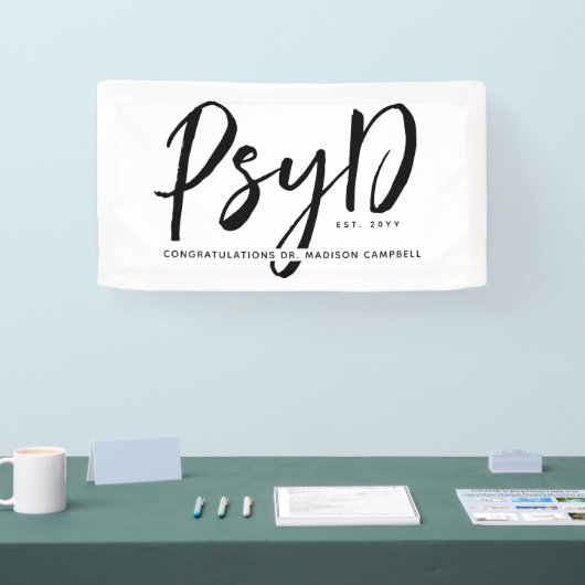 Gepersonaliseerde Elegant PsyD Doctor in de Psycho Spandoek (Beurs)
