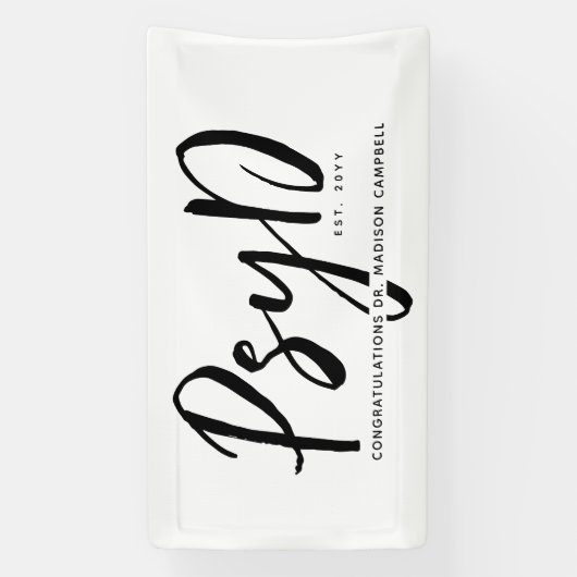 Gepersonaliseerde Elegant PsyD Doctor in de Psycho Spandoek (Verticaal)