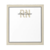 Gepersonaliseerde Elegant RN Geregistreerde Verple Notitieblok (Voorkant)