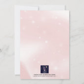 Gepersonaliseerde Elegant Roze Glitter Balletverja Kaart (Achterkant)