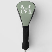 Gepersonaliseerde Elegant Sage Green Monogram & Na