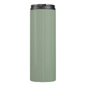 Gepersonaliseerde Elegant Sage Green Monogram & Na Thermosbeker (Achterkant)
