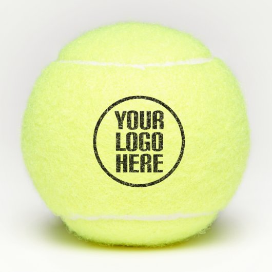 Gepersonaliseerde Elegant Script Company Branded S Tennisballen (Voorkant)