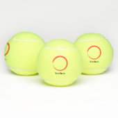 Gepersonaliseerde Elegant Script Naam Bedrijf Tennisballen (Multi)