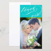 Gepersonaliseerde Elegant Script Wedding Bedankt (Voorkant / Achterkant)
