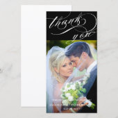 Gepersonaliseerde Elegant Script Wedding Bedankt (Voorkant / Achterkant)