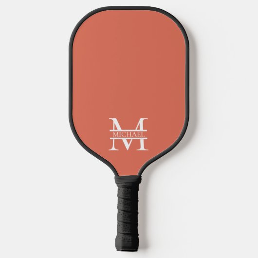 Gepersonaliseerde Elegant Terracotta Monogram en N Pickleball Paddle (Achterkant)