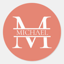 Gepersonaliseerde Elegant Terracotta Monogram en N