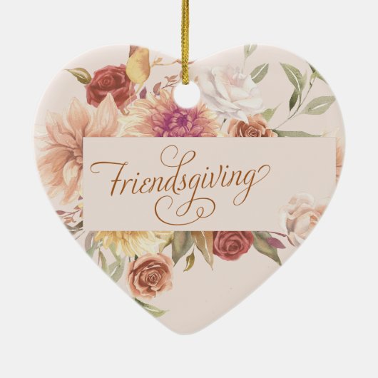 Gepersonaliseerde Elegant Vriendschapsgeschenk Ond Keramisch Ornament (Achterkant)