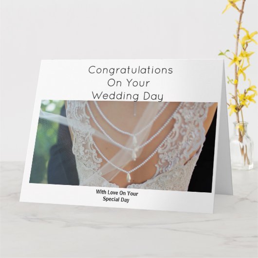 Gepersonaliseerde Elegant Wedding de Kaart van de  (Gele Bloem)