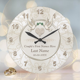 Gepersonaliseerde Elegant Wedding Gifts voor paren Grote Klok