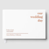 Gepersonaliseerde Elegant Wedding Receptie Verlovi Gastenboek (Voorkant)