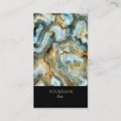 Gepersonaliseerde Elegante Abstracte Agaat Visitekaartje (Voorkant)