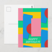 Gepersonaliseerde Elegante Abstracte Kleur Kunst V Briefkaart (Voorkant / Achterkant)