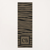 Gepersonaliseerde Elegante abstracte lijn Art Taup Yogamat (Voorkant)