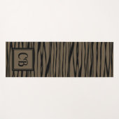 Gepersonaliseerde Elegante abstracte lijn Art Taup Yogamat (Voorkant (horizontaal))