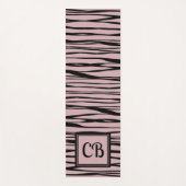 Gepersonaliseerde elegante abstracte lijn zwart ro yogamat (Voorkant)