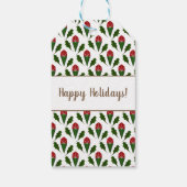 Gepersonaliseerde Elegante Abstracte Rode Rozen & Cadeaulabel (Achterkant)