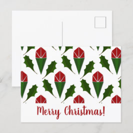 Gepersonaliseerde Elegante Abstracte Rode Rozen en Briefkaart