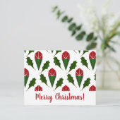 Gepersonaliseerde Elegante Abstracte Rode Rozen en Briefkaart (Staand voorkant)