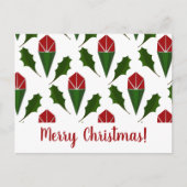 Gepersonaliseerde Elegante Abstracte Rode Rozen en Briefkaart (Voorkant)