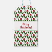 Gepersonaliseerde Elegante Abstracte Rode Rozen en Cadeaulabel (Voorkant)